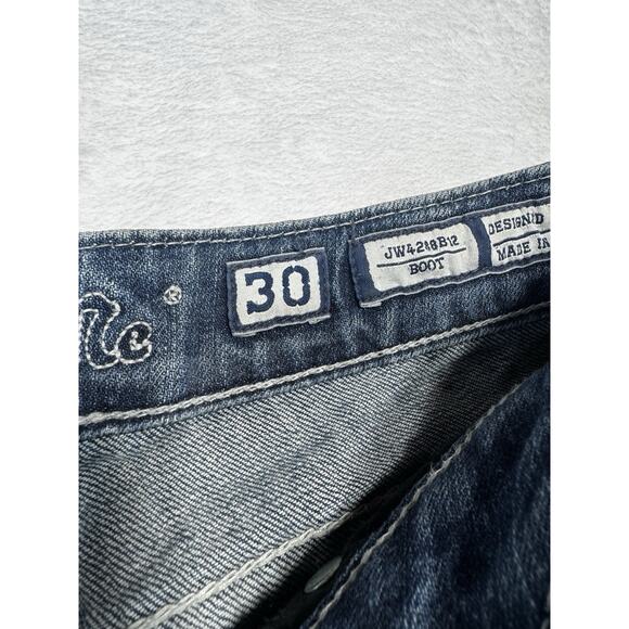 Miss Me VTG Boot Cut Womens Embellished Rhinestone Flare Leg Jeans 32-33” Waist - Picture 2 of 6